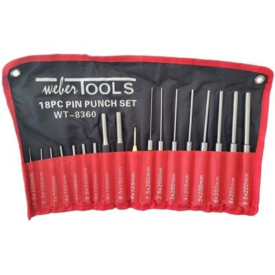 Weber Tools 18 piece float and punch set WT8360 Weber Tools 18 piece float and punch set WT8360