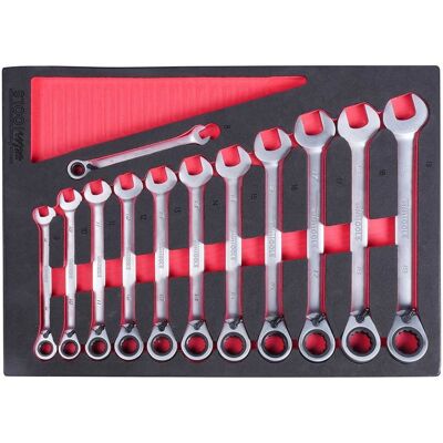 Weber Tools Reversible ring ratchet wrenches, 12 pieces WT8912R Weber Tools Reversible ring ratchet wrenches, 12 pieces WT8912R