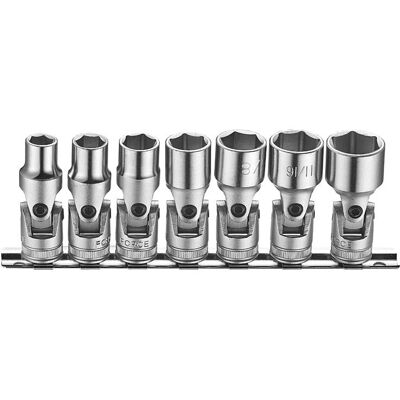 Force 3/8" Knee joint socket set SAE 7 pieces 30710S Force 3/8" Knee joint socket set SAE 7 pieces 30710S