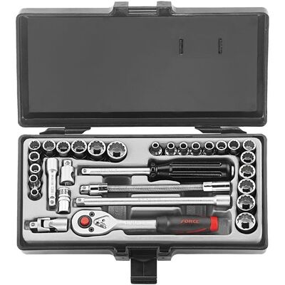Force 1/4" Socket Set 12-sided 31 pieces 2312 Force 1/4" Socket Set 12-sided 31 pieces 2312