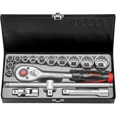 Force 1/2" Socket set 12-sided 16 pieces 4162 Force 1/2" Socket set 12-sided 16 pieces 4162
