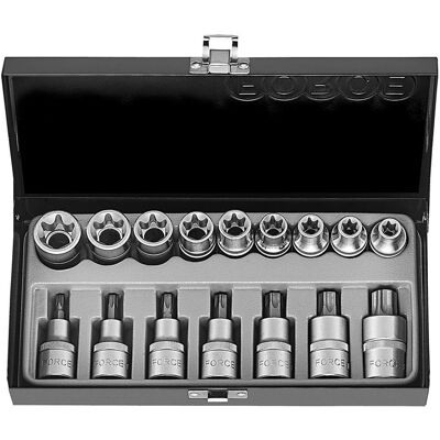 Force 1/2" Socket set Torx 16 pieces 4171 Force 1/2" Socket set Torx 16 pieces 4171