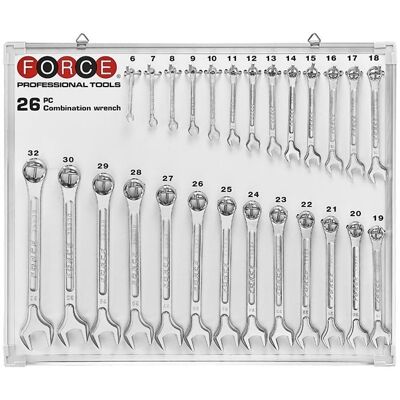 Force Combination Wrench Set 26 Pieces 5261 Force Combination Wrench Set 26 Pieces 5261