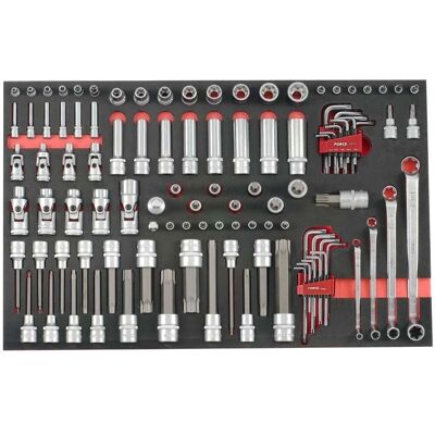 Force Torx and resistorx hex key and wrench set 104 pieces (EVA) 41041 Force Torx and resistorx hex key and wrench set 104 pieces (EVA) 41041
