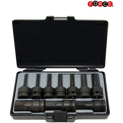 Force 1/2" Socket Set Hexagon SAE 10 Pieces 41012S Force 1/2" Socket Set Hexagon SAE 10 Pieces 41012S