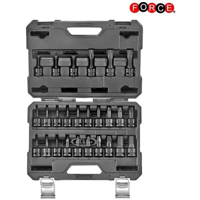 Force 1/2" Hex, Torx & Spline Impact Socket Set 26 Piece 4267 Force 1/2" Hex, Torx & Spline Impact Socket Set 26 Piece 4267