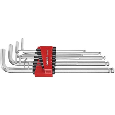 Force extra long Allen key set SAE 9-piece 5093XLBS Force extra long Allen key set SAE 9-piece 5093XLBS