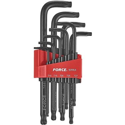 Force long ball torx key set 9-piece 5098LB Force long ball torx key set 9-piece 5098LB