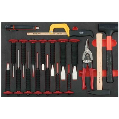 Force Hammer and Chisel Set 19-piece (EVA) 5195 Force Hammer and Chisel Set 19-piece (EVA) 5195