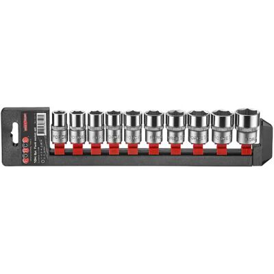 Force Socket Set 1/2" 6-sided 10 pieces 41015 Force Socket Set 1/2" 6-sided 10 pieces 41015