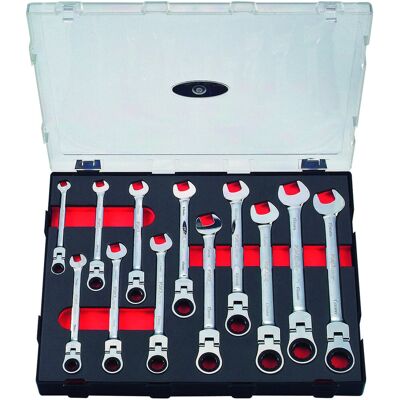 Force Open-end Ratchet Wrench Set Flexible 12-piece K51210F Force Open-end Ratchet Wrench Set Flexible 12-piece K51210F