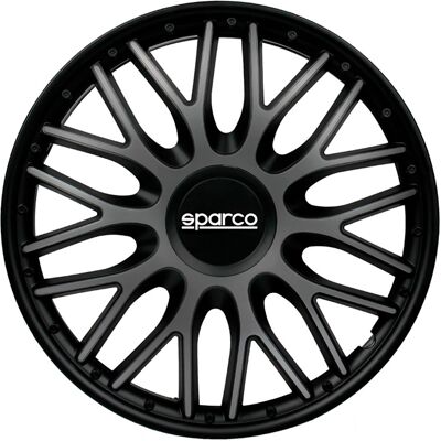 4-Piece Sparco Wheel cover set Roma 16-inch gray / black SP 1696GRBK 4-Piece Sparco Wheel cover set Roma 16-inch gray / black SP 1696GRBK