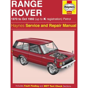 Haynes Workshop manual Range Rover V8 petrol (1970-Oct 1992) 0606 Haynes Workshop manual Range Rover V8 petrol (1970-Oct 1992) 0606