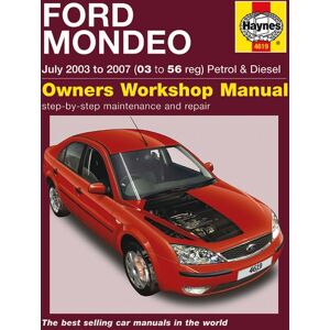 Haynes Workshop manual Ford Mondeo petrol & diesel (Jul 2003-2007) 4619 Haynes Workshop manual Ford Mondeo petrol & diesel (Jul 2003-2007) 4619