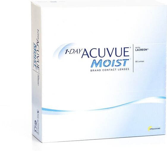 Acuvue contact lenses 1-DAY Acuvue Moist (90 lenses)