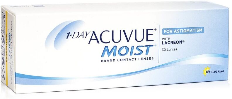 Acuvue contact lenses 1-DAY Acuvue Moist for Astigmatism (30 lenses)