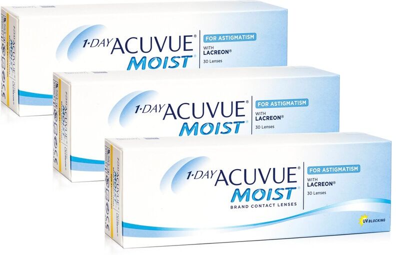 Acuvue contact lenses 1-DAY Acuvue Moist for Astigmatism (90 lenses)