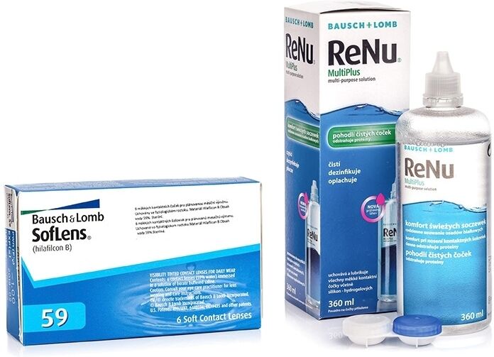 Soflens contact lenses SofLens 59 (6 lenses) + ReNu MultiPlus 360 ml with case