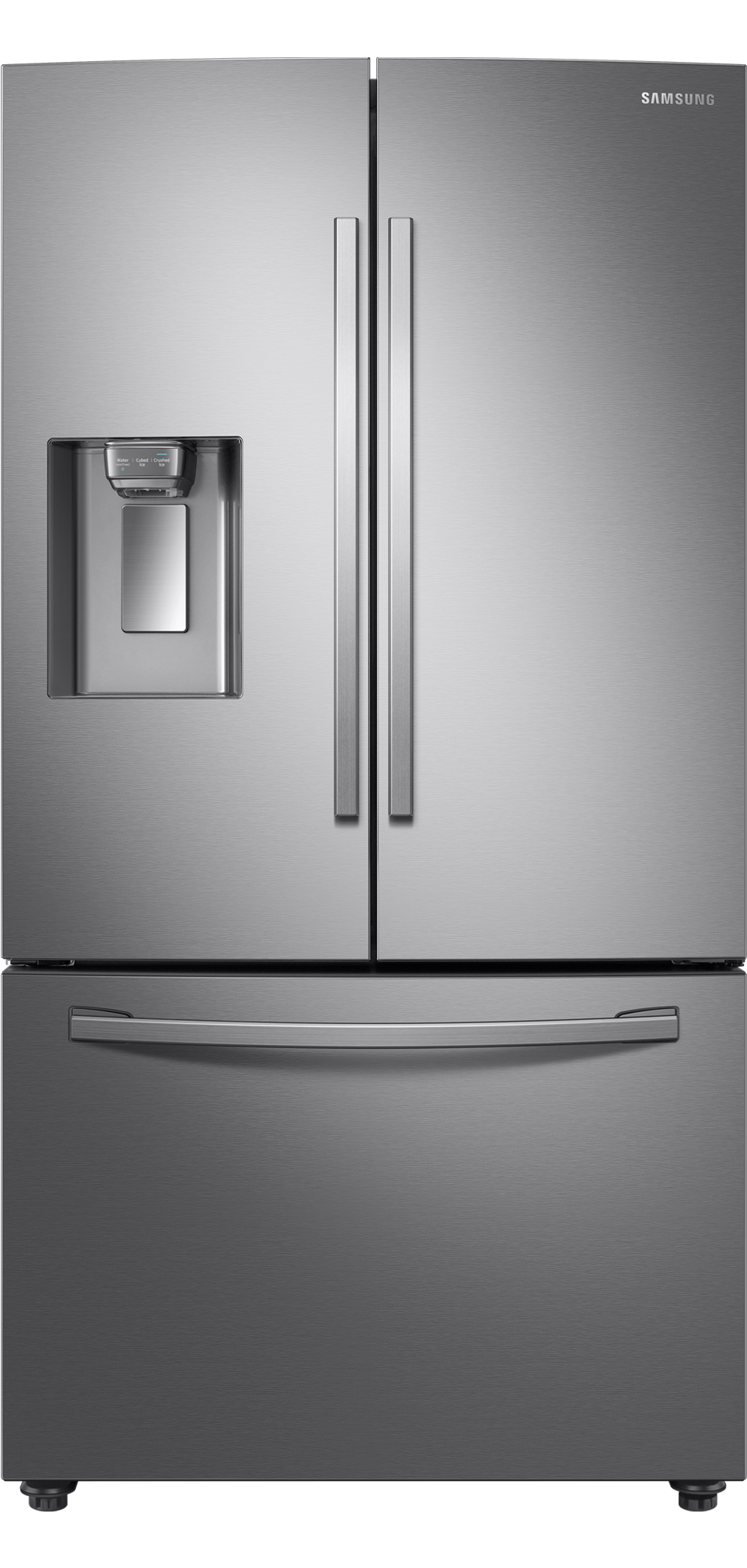 SAMSUNG French Style Fridge Freezer With Twin Cooling Plus™ 23 Cu.Ft. Platinum Silver