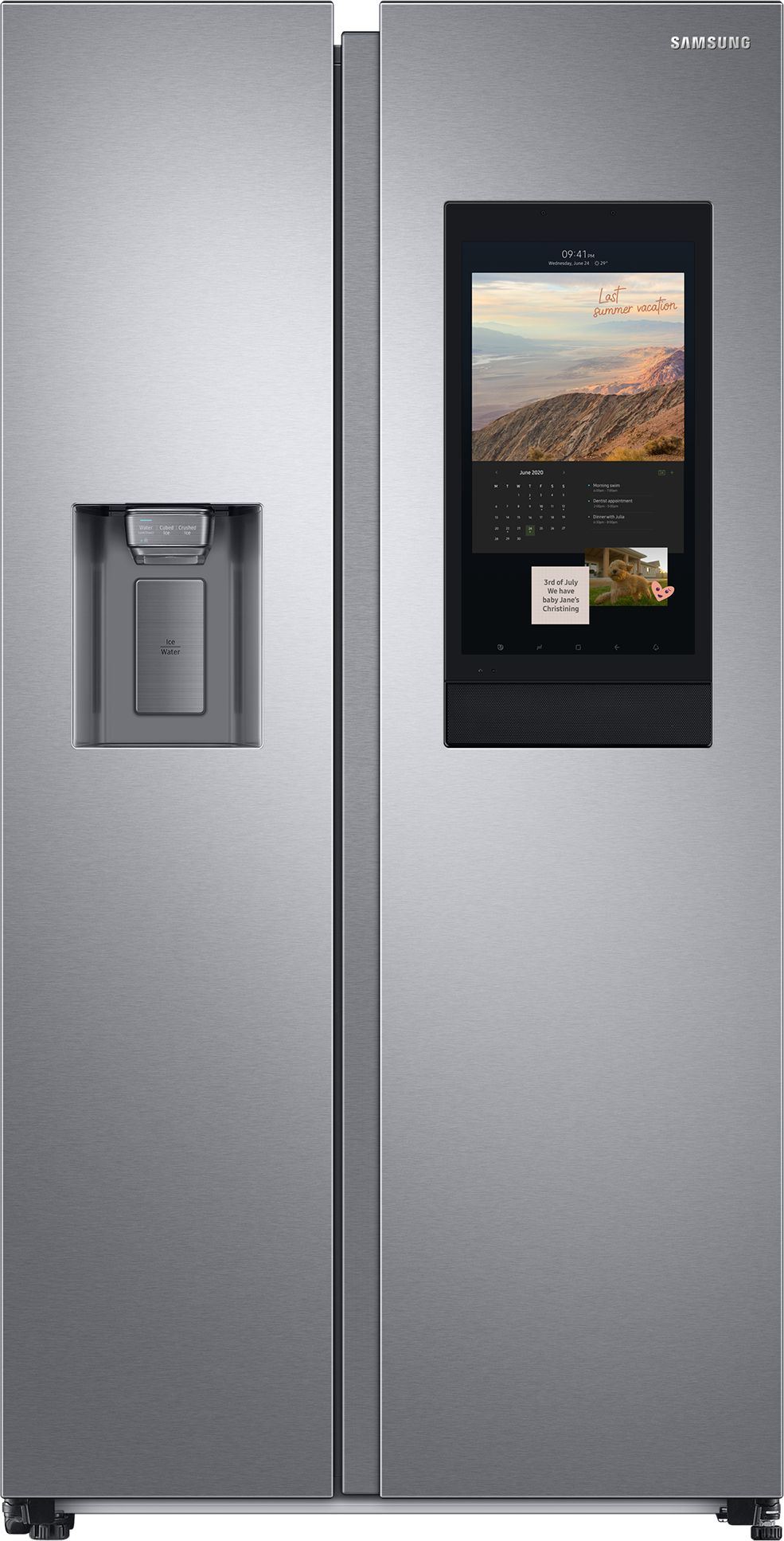 SAMSUNG Rs8000 Family Hub American Style Fridge Freezer Silver 633 L