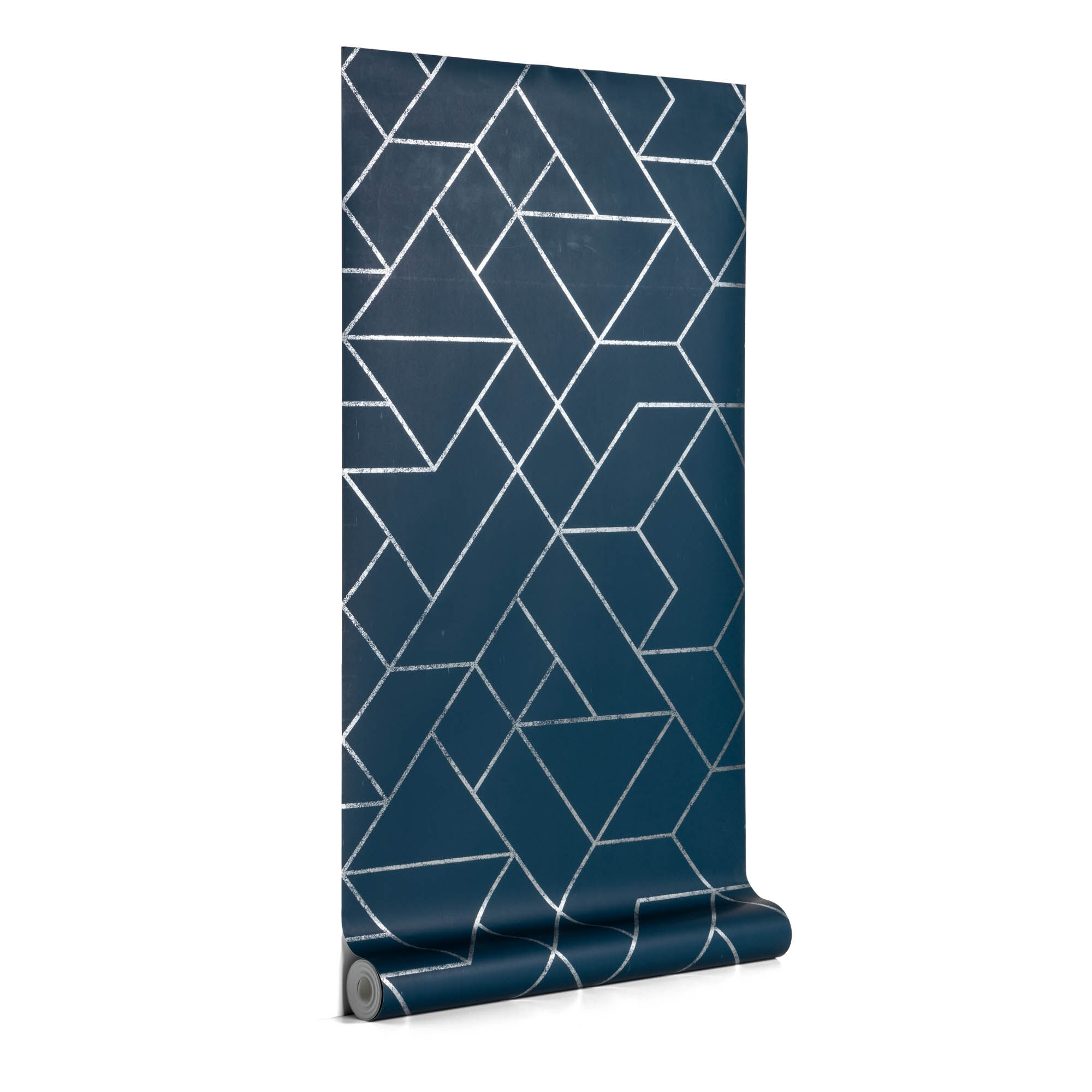 Kave Home Gea 10 x 0,53 m blue and silver wallpaper FSC MIX Credit
