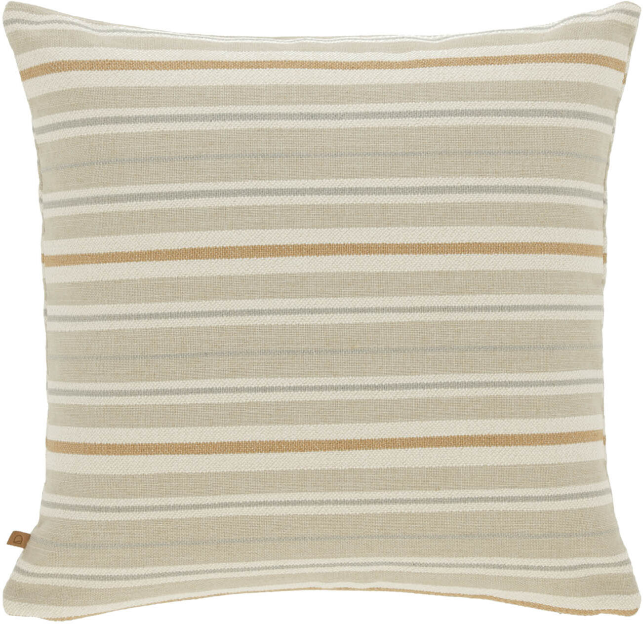 Kave Home Sydelle cushion cover mustard stripes 45 x 45 cm