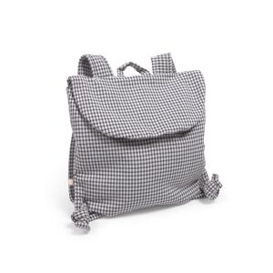 Kave Home Vilanina children's backpack in Vichy black and white checks