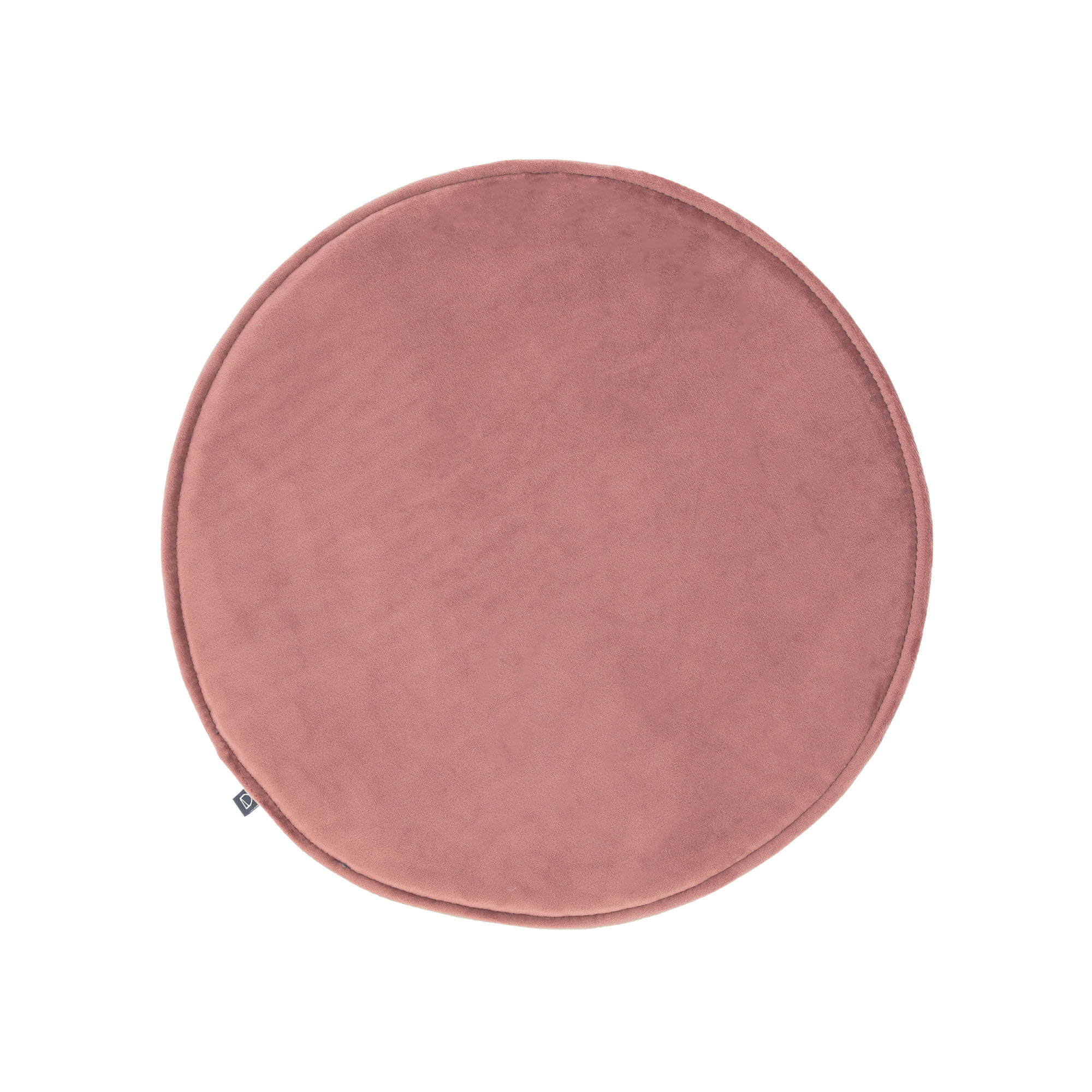 Kave Home Rimca round velvet chair cushion in pink, 35 cm