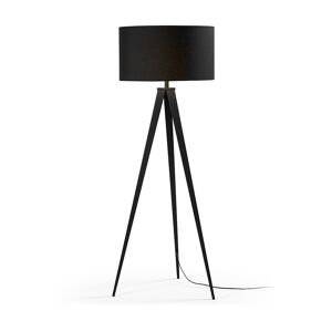 Kave Home Iguazu floor lamp in steel with black finish