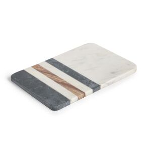 Kave Home Saskia serving board in white, brown and green marble