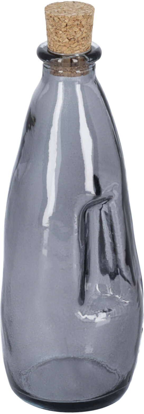 Kave Home Rohan blue glass bottle