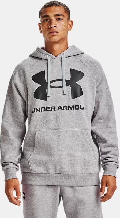 Under Armour Men's UA Rival Fleece Big Logo Hoodie Gray Size: (LG)