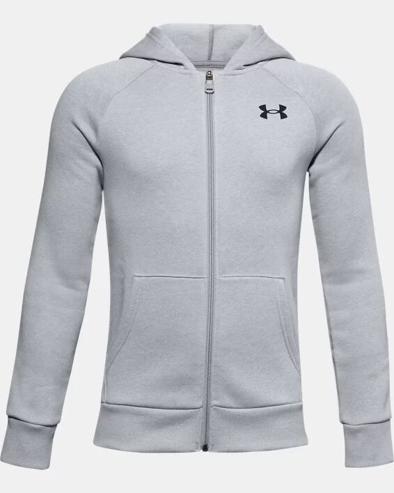 Under Armour Boys' UA Rival Cotton Full Zip Hoodie Gray Size: (YLG)