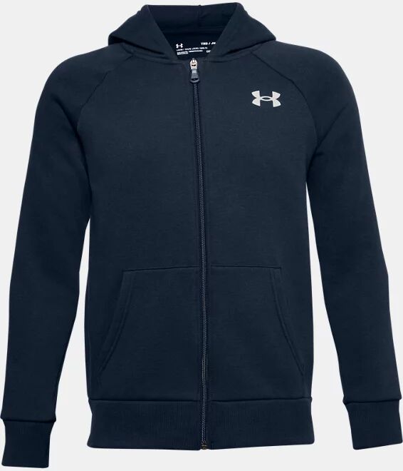 Under Armour Boys' UA Rival Cotton Full Zip Hoodie Navy Size: (YXL)