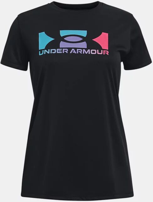 Under Armour Girls' UA Tech™ Box Logo Short Sleeve Black Size: (YMD)