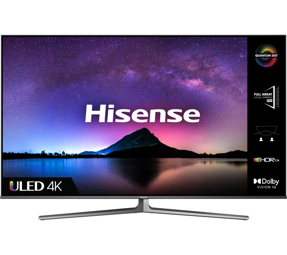 HISENSE 55U8GQTUK 55" Smart 4K Ultra HD HDR QLED TV with Alexa &amp; Google Assistant