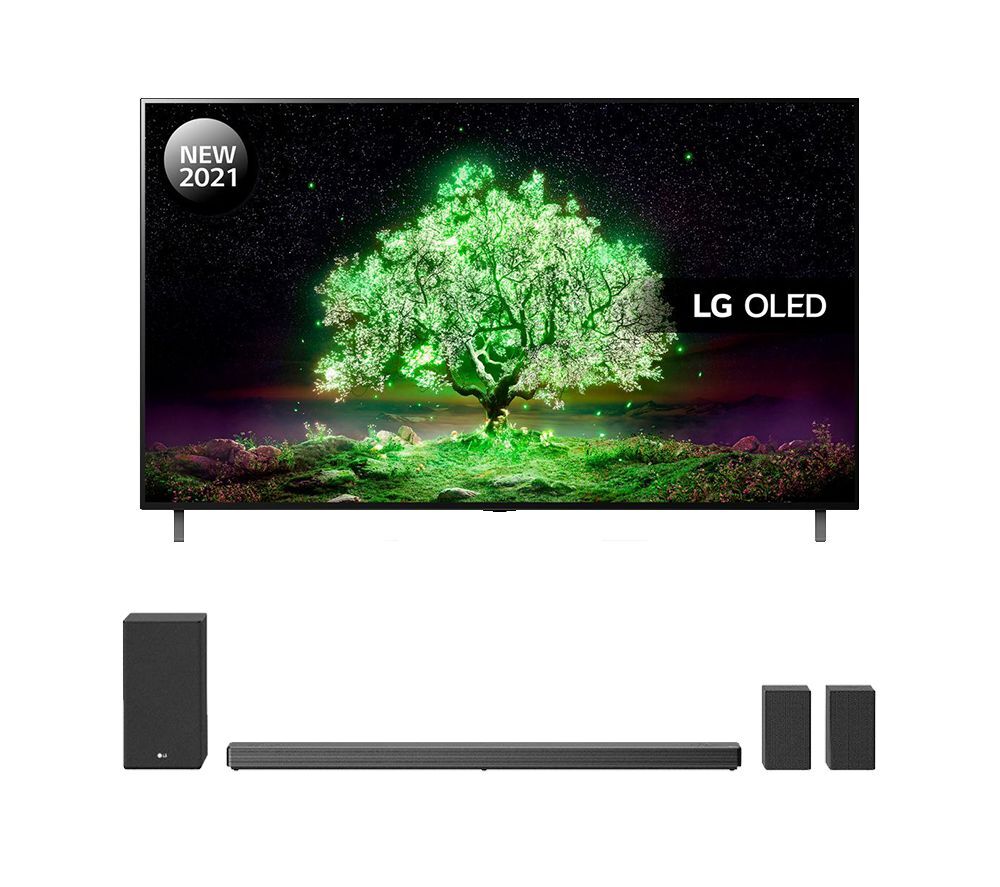 LG OLED77A16LA 77" Smart 4K Ultra HD HDR OLED TV &amp; Wireless Sound Bar Bundle