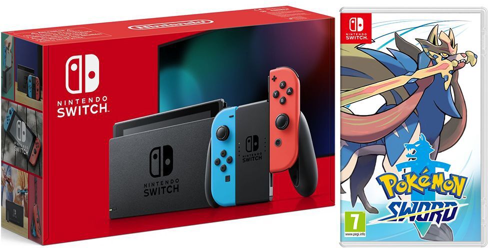 NINTENDO Switch Neon &amp; Pokemon Sword Bundle, Neon