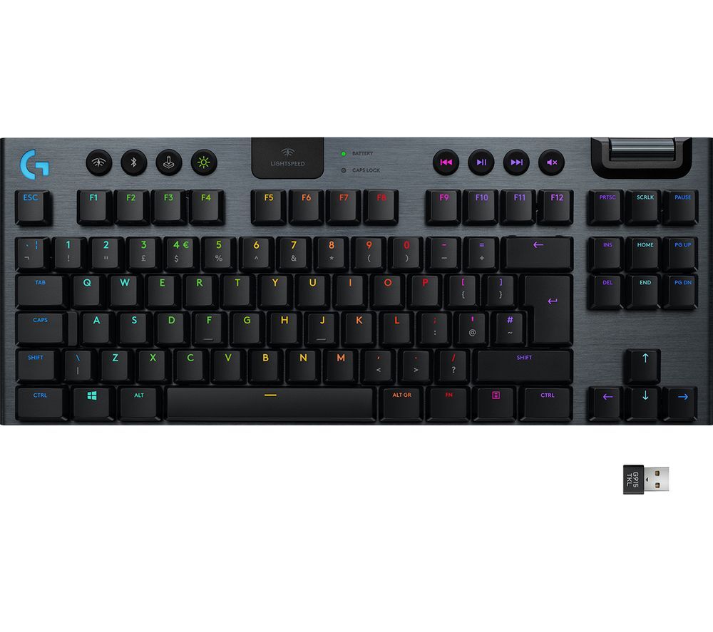 Logitech G915 TKL LIGHTSPEED RGB Wireless Mechanical Gaming Keyboard - Tactile