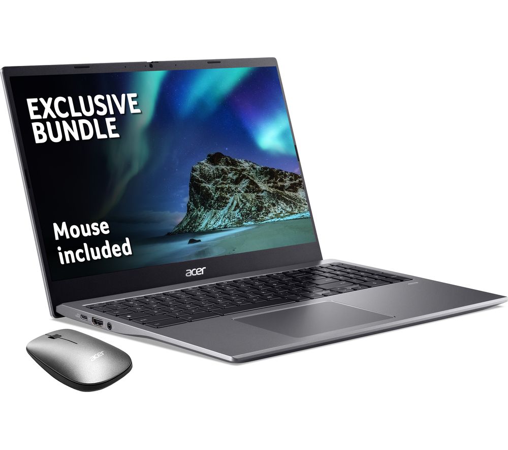Acer 515 15.6" Chromebook &amp; Mouse Bundle - Intel Pentium, 128 GB SSD, Grey, Grey