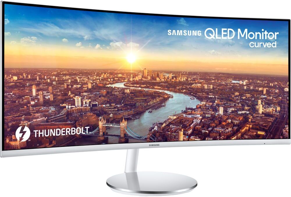 SAMSUNG C34J791 Quad HD 34" Curved LED Monitor - White &amp; Silver, White