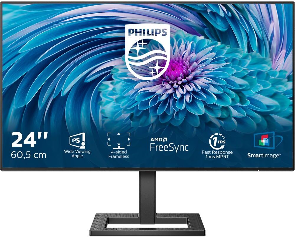 Philips 242E2FA Full HD 24" LCD Monitor - Black, Black