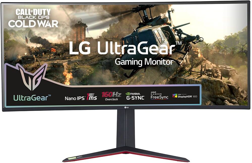 LG UltraGear 38GN950-B Quad HD 38" Curved Nano IPS LCD Gaming Monitor - Black, Black