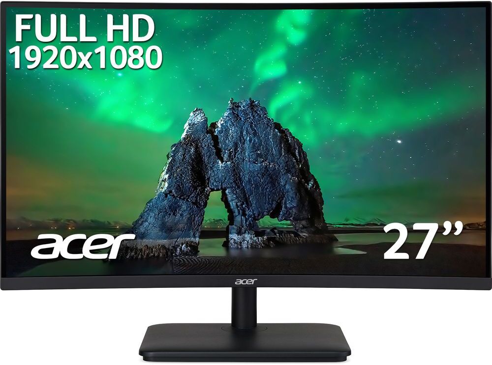 Acer ED270RPbiipx Full HD 27” Curved LED Monitor - Black, Black