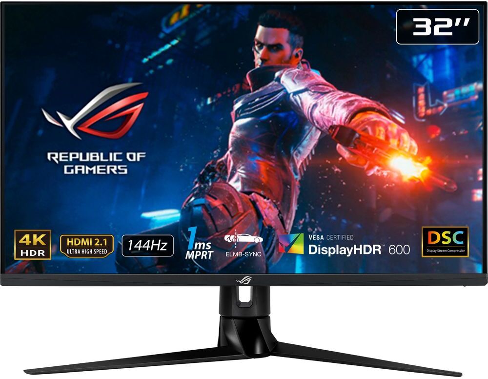 Asus ROG Swift PG32UQ 4K Ultra HD 32" IPS LCD Gaming Monitor - Black, Black