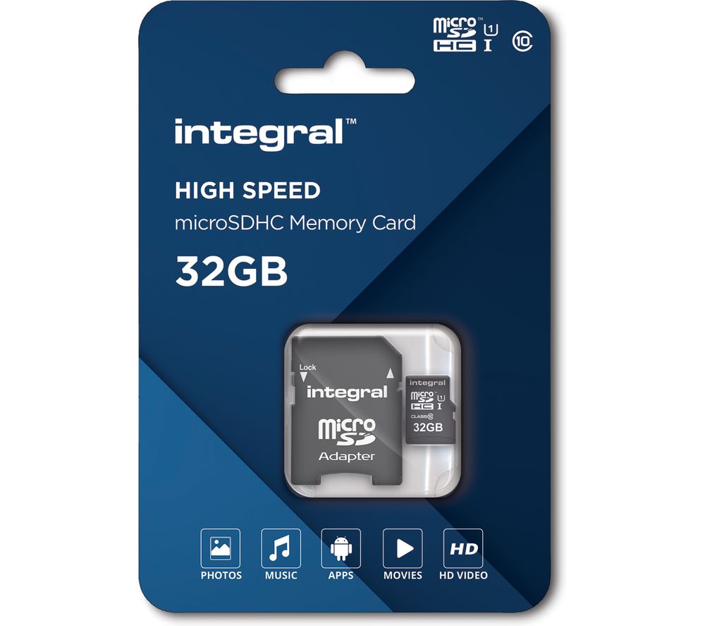 INTEGRAL U1 Class 10 microSD Memory Card - 32 GB