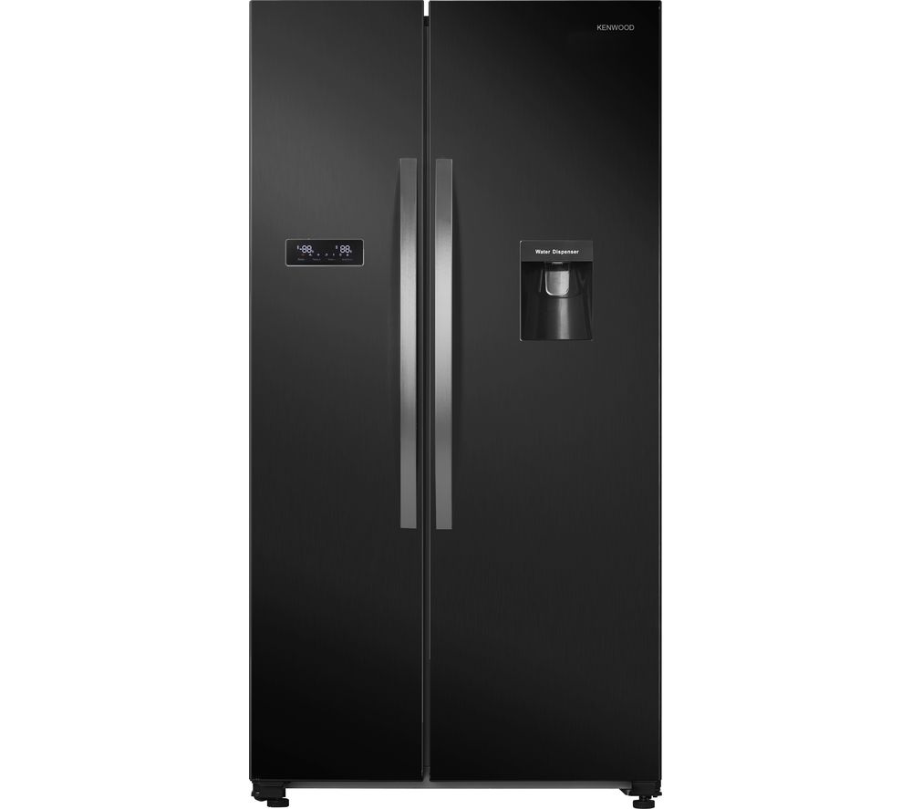 Kenwood KSBSDB19 American-Style Fridge Freezer - Black, Black