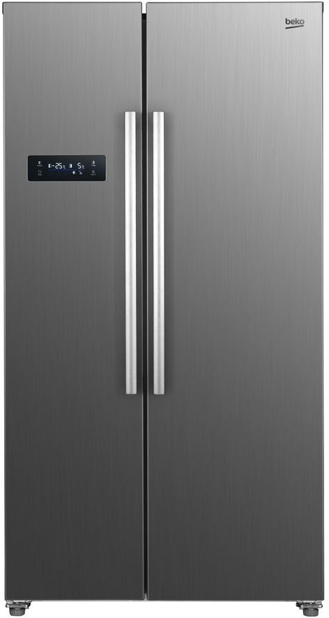 Beko ASL1331PX American-Style Fridge Freezer - Brushed Steel