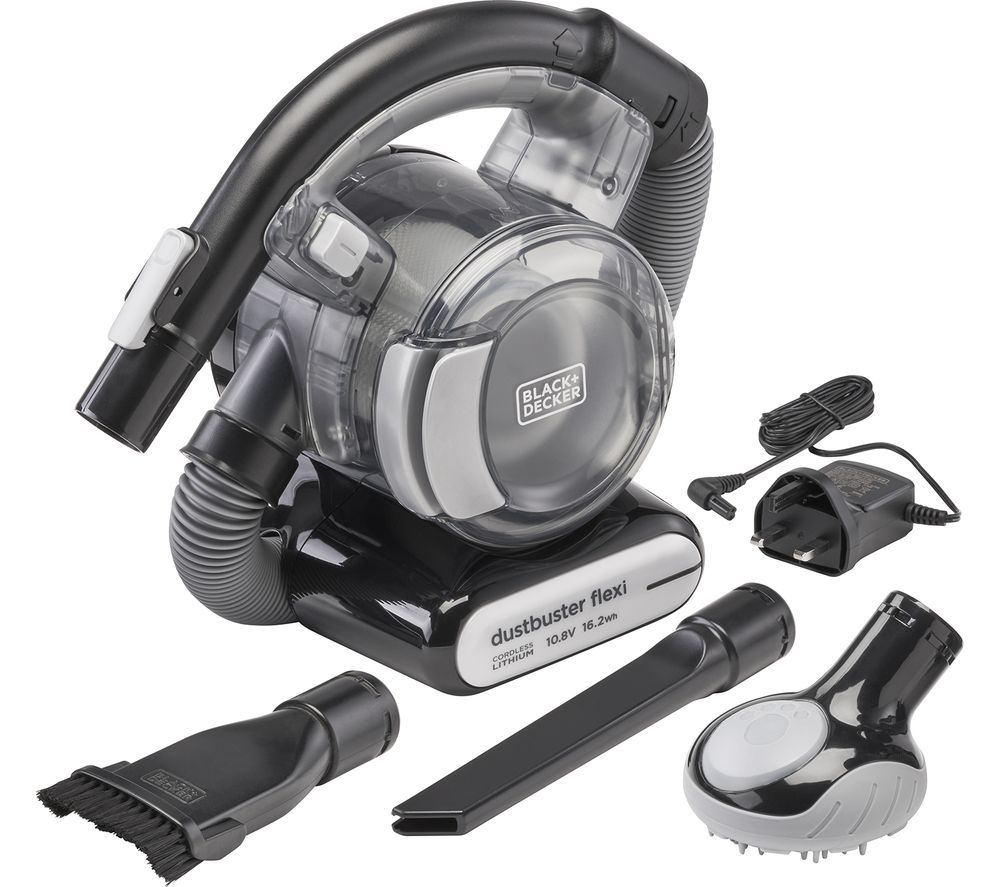 Black & Decker Dustbuster Flexi PD1020LP-GB Handheld Vacuum Cleaner - Black &amp; Chrome, Black