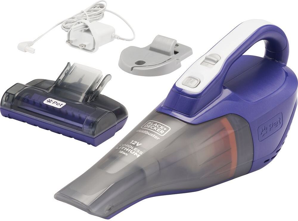 Black & Decker Pet Dustbuster DVB315JP-GB Handheld Vacuum Cleaner - Purple &amp; Grey, Black